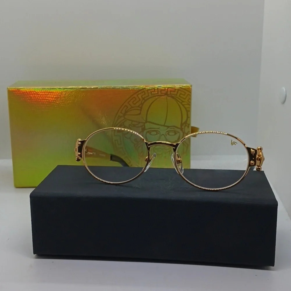 NWT RX-ABLE VINTAGE FRAME COMPANY 24KT GOLD EYEGLASS FRAMES VF2000
